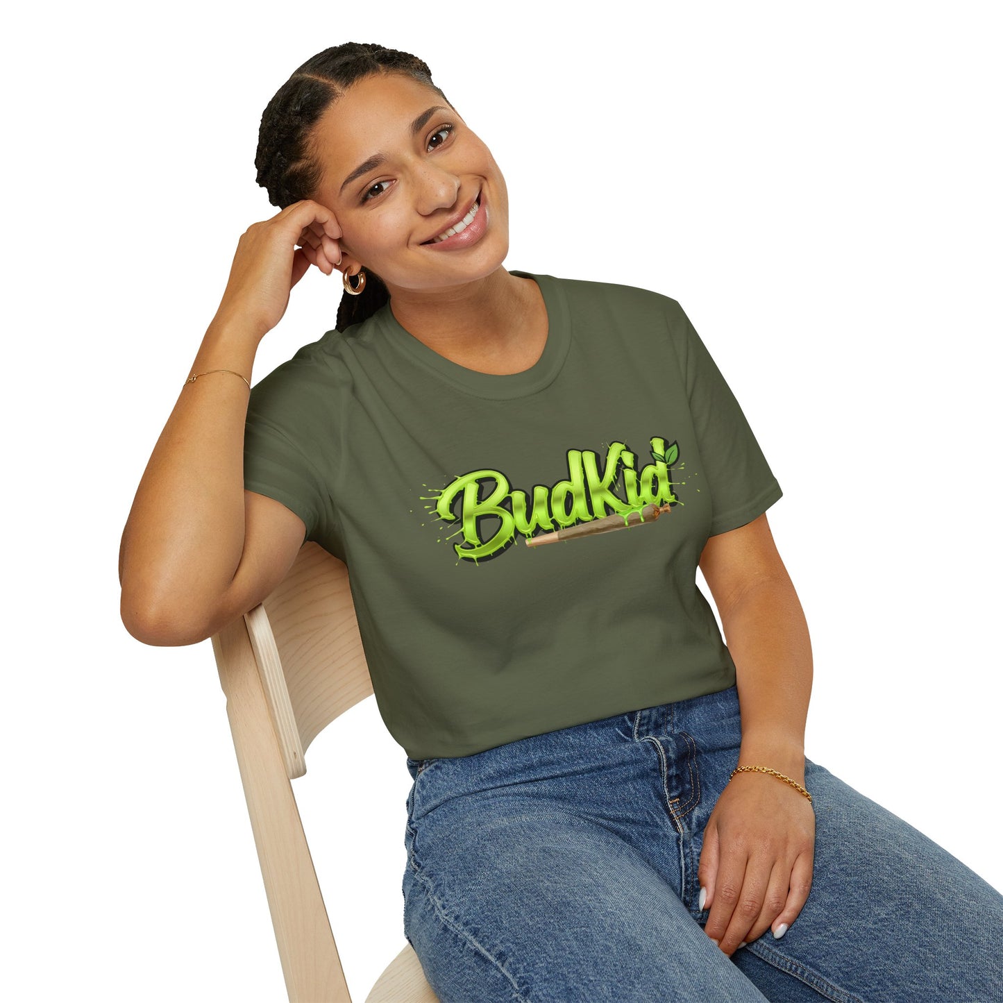 Camiseta verde con logo de BudKid