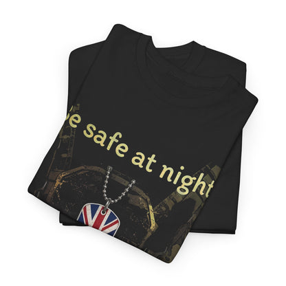 Veteran Pride Tee — “Be Safe at Night, Sleep with a Veteran”