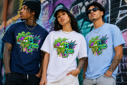 Camiseta con el logo psicodélico de Budkid