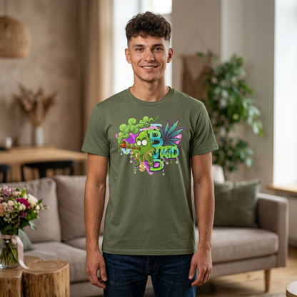 Camiseta con el logo psicodélico de Budkid