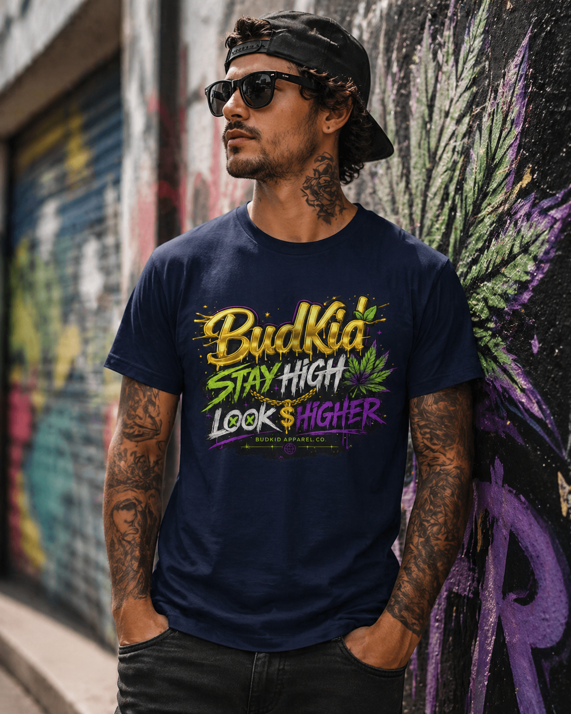 BUDKID ‘STAY HIGH LOOK HIGHER’ TEE