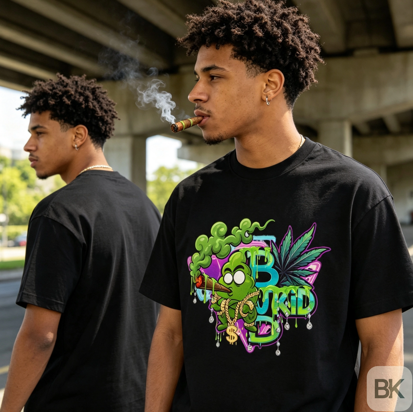 Camiseta con el logo psicodélico de Budkid