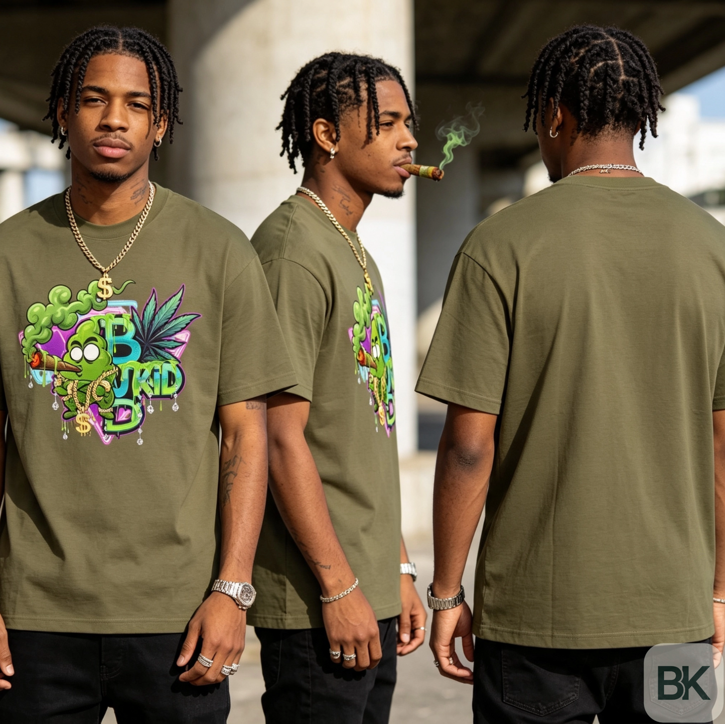 Camiseta con el logo psicodélico de Budkid