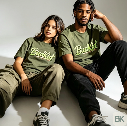 Camiseta verde con logo de BudKid