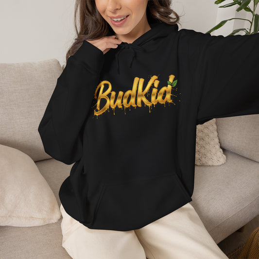 Sudadera con capucha y logo BudKid Gold — Ropa urbana de primera calidad